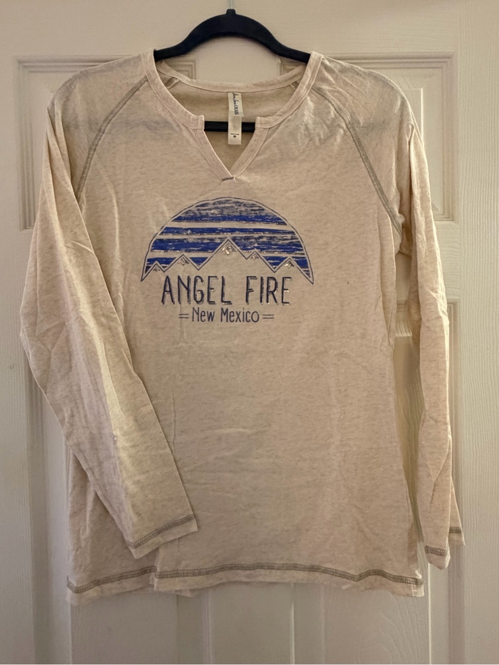 Angel Fire New Mexico Cream Long Sleeve Tee